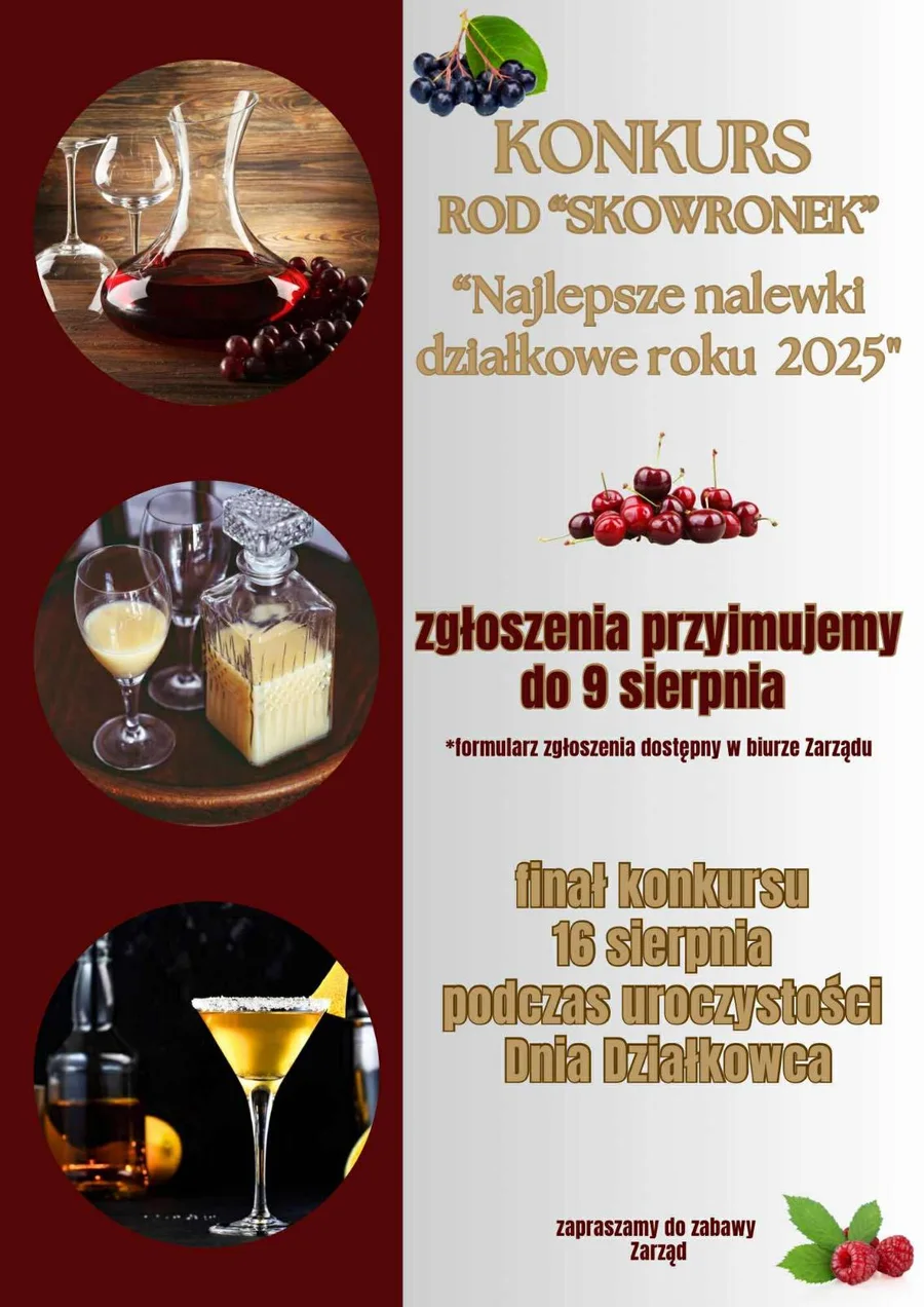 Konkurs – „Najlepsze nalewki działkowe roku 2025”